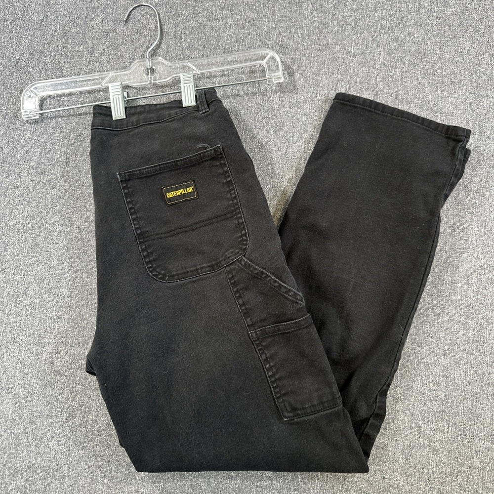 CAT Caterpillar‎ Work Pants Womens 8 Black Carpenter Utility Cargo Workwear